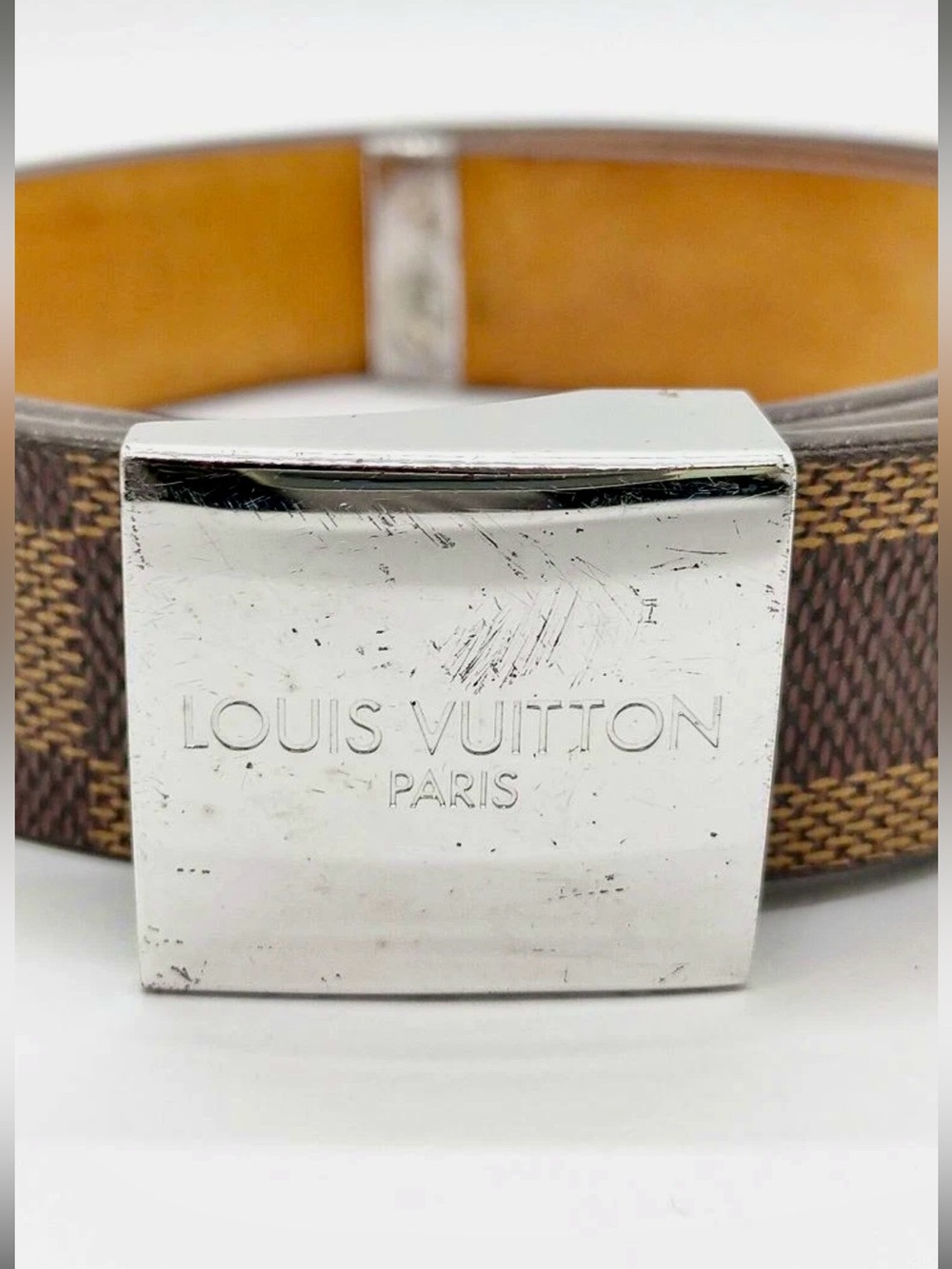 Authentic LOUIS VUITTON Damier Ebene Belt - Picture 8 of 16